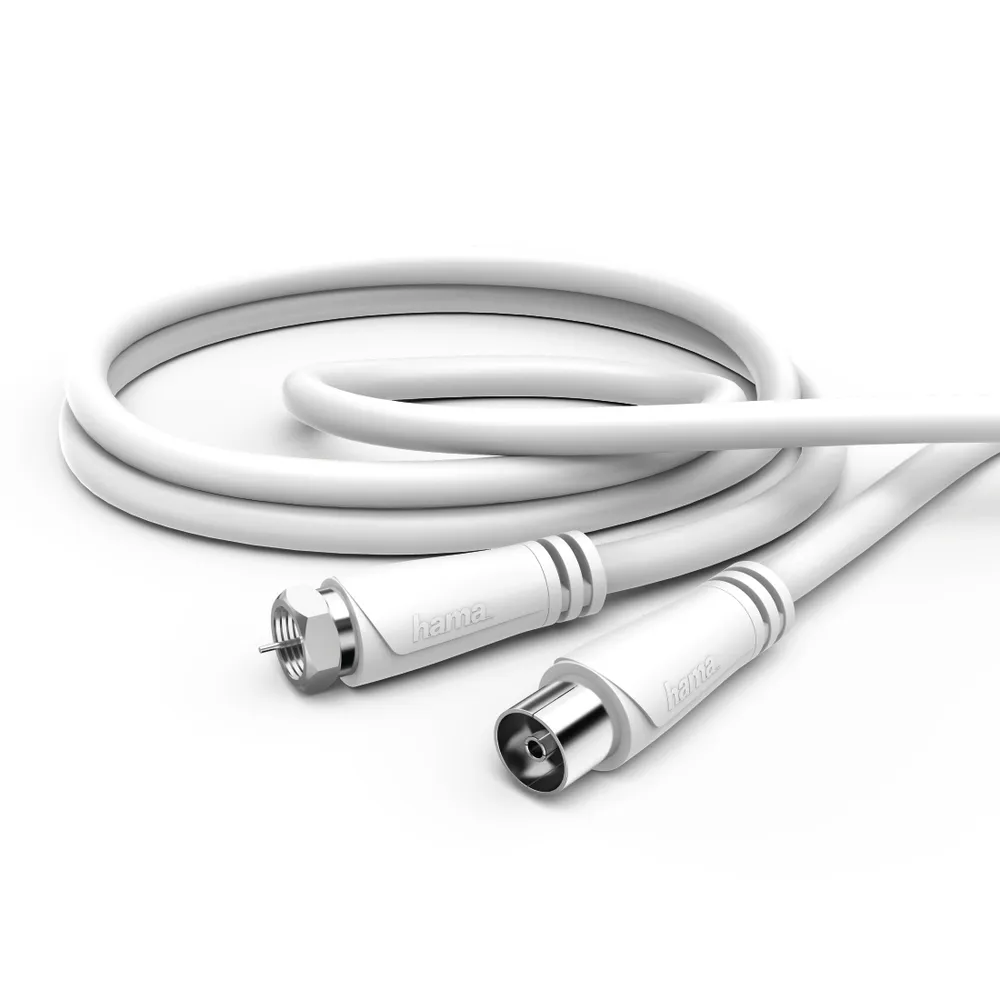 SAT-Anschlusskabel, F-Stecker - Koax-Kupplung, 3,0 m, 90 dB (00179255)
