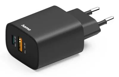 Schnellladegerät, 1x USB-A, 1x USB-C, PD, 30 W, Schwarz (00201960)