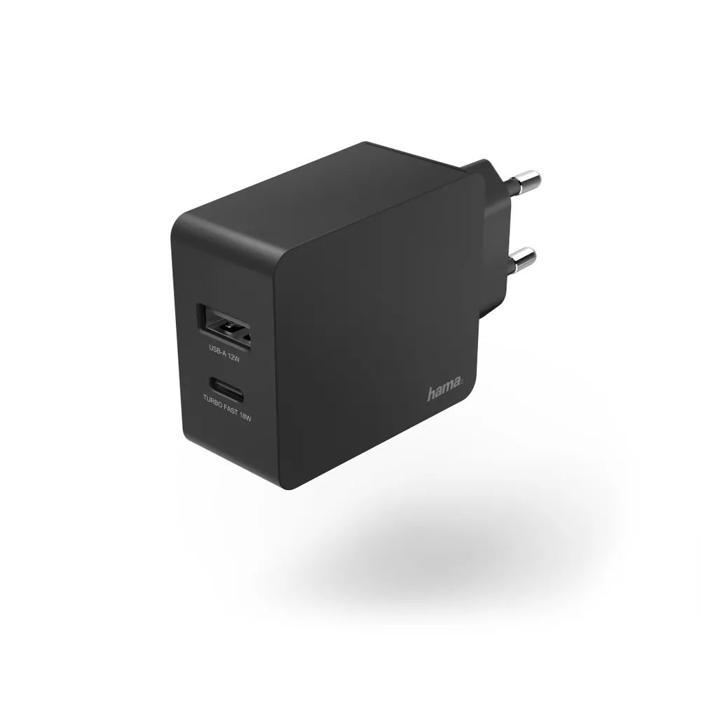 Schnellladegerät, 1x USB-C, 1x USB-A, PD, 30 W (00210575)