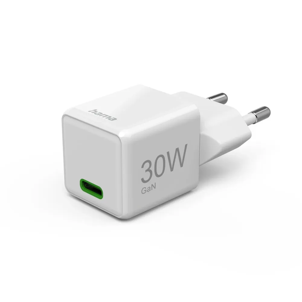Schnellladegerät, GaN, USB-C, Super-Mini-Charger, PD, 30 W, Weiß (00201982)