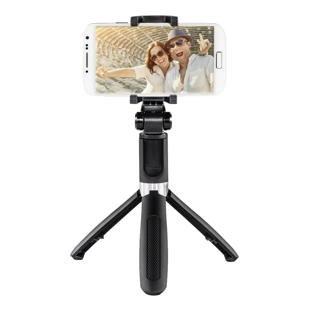 "Selfie-Stab ""Funstand 57"", mit Bluetooth®-Fernauslöser, Schwarz (00004316)"