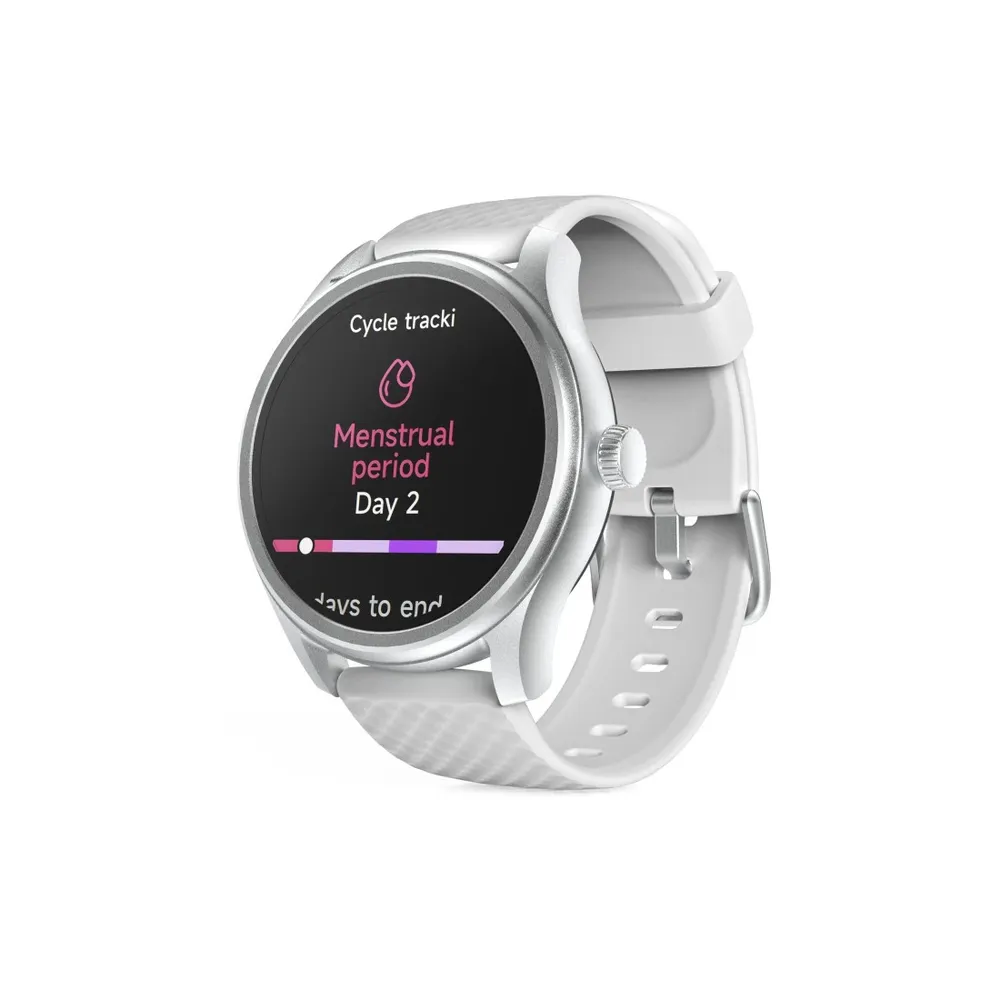 "Smartwatch ""5010"", Schlafüberwachung, rund, wasserdicht, 1,38“, Silber/Grau (00178617)"