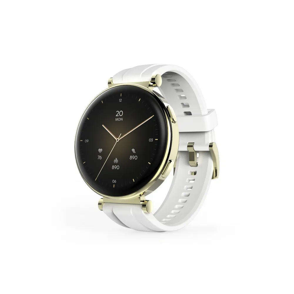 "Smartwatch ""7000"", AMOLED 1.32"", Telefonfunktion, wasserdicht, rund, Gold (00178622)"