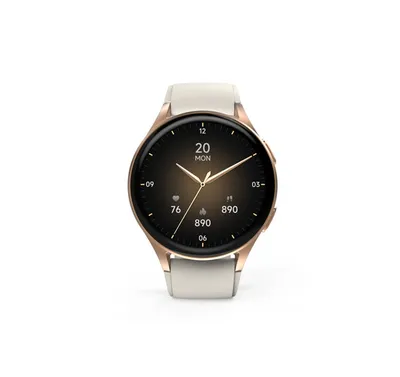 "Smartwatch ""8900"", GPS, AMOLED 1.32"", Telefonfunktion, Alexa, rund, Gold (00178613)"