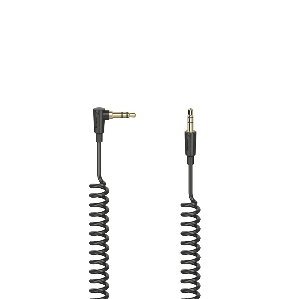 "Spiralkabel ""Flexi-Slim"", 3,5-mm-Klinken-St. 90° - Stecker, Stereo, 0,75 m (00205113)"