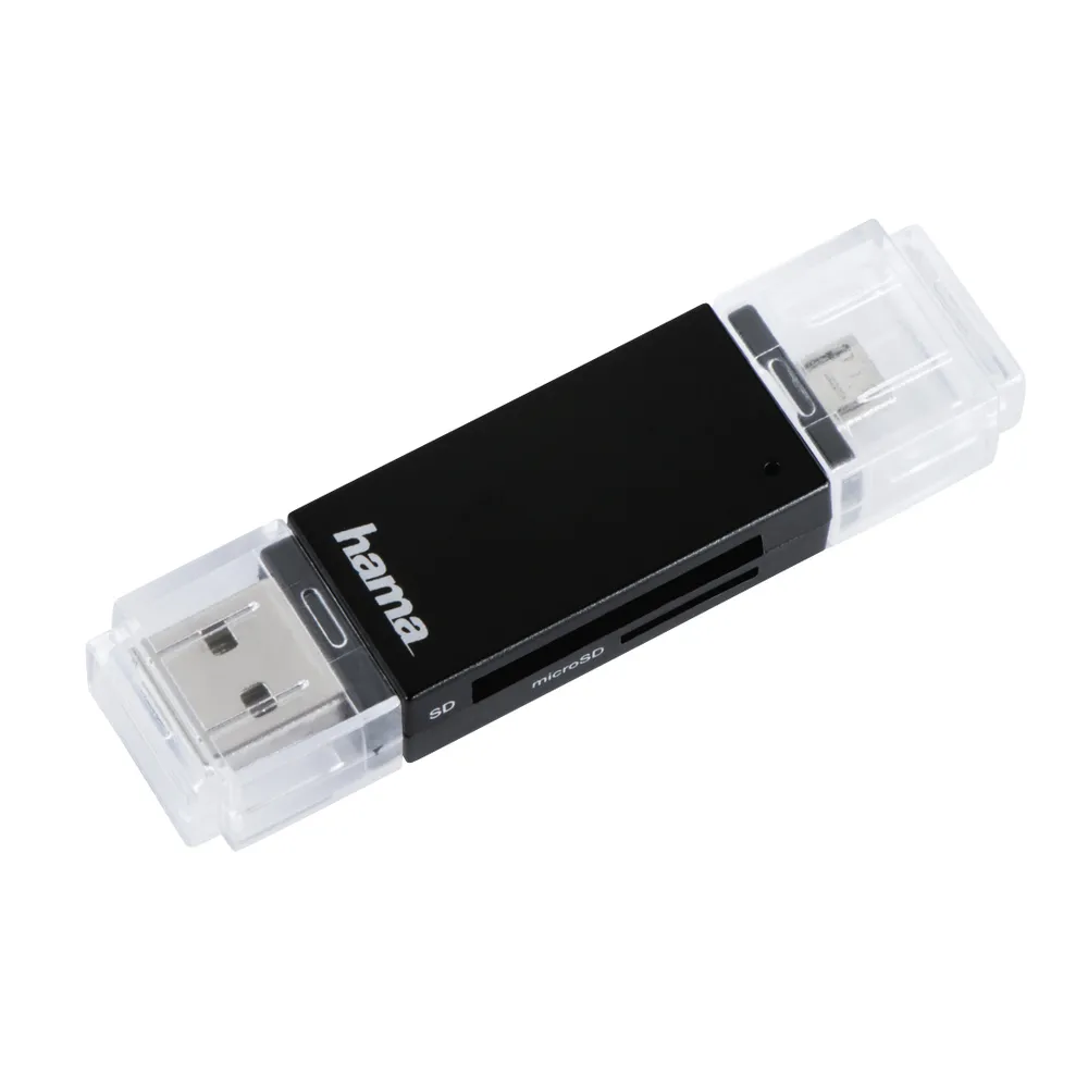 "USB-2.0-OTG-Kartenleser ""Basic"", SD/microSD, Schwarz (00181056)"