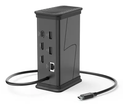"USB-C-Hub ""Connect2Office Black"", 9 Ports, 2x HDMI™, USB-A, USB-C, LAN (00200150)"