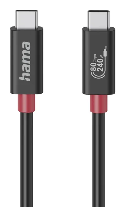 USB-C-Kabel, E-Marker, USB4 Gen4, 80 Gbit/s, 5 A, 240 W, 1,00 m (00200799)