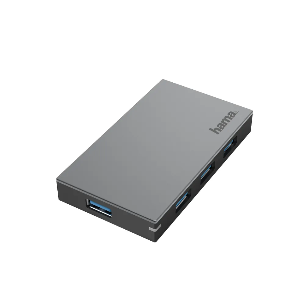 USB-Hub, 4 Ports, USB 3.0, 5 Gbit/s, Schnellladen, inkl. Kabel und Netzteil (00200115)