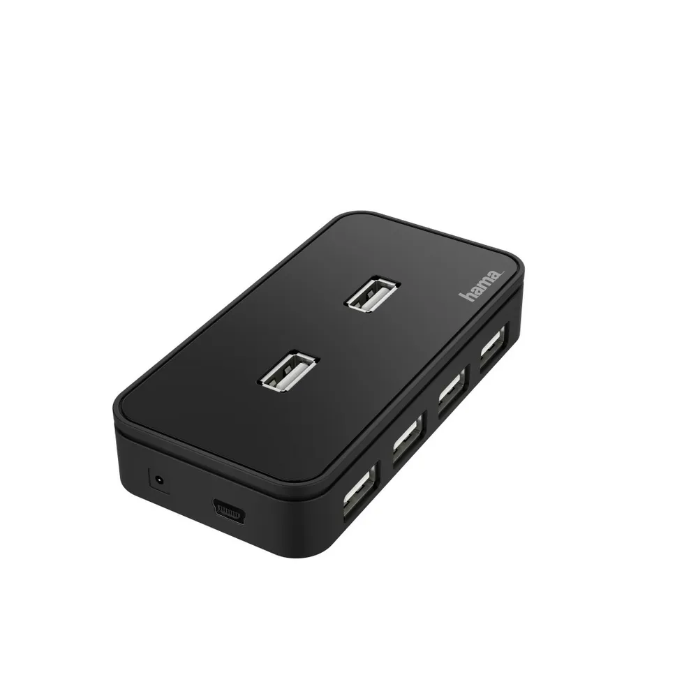 USB-Hub, 7 Ports, USB 2.0, 480 Mbit/s, inkl. Kabel und Netzteil (00200123)
