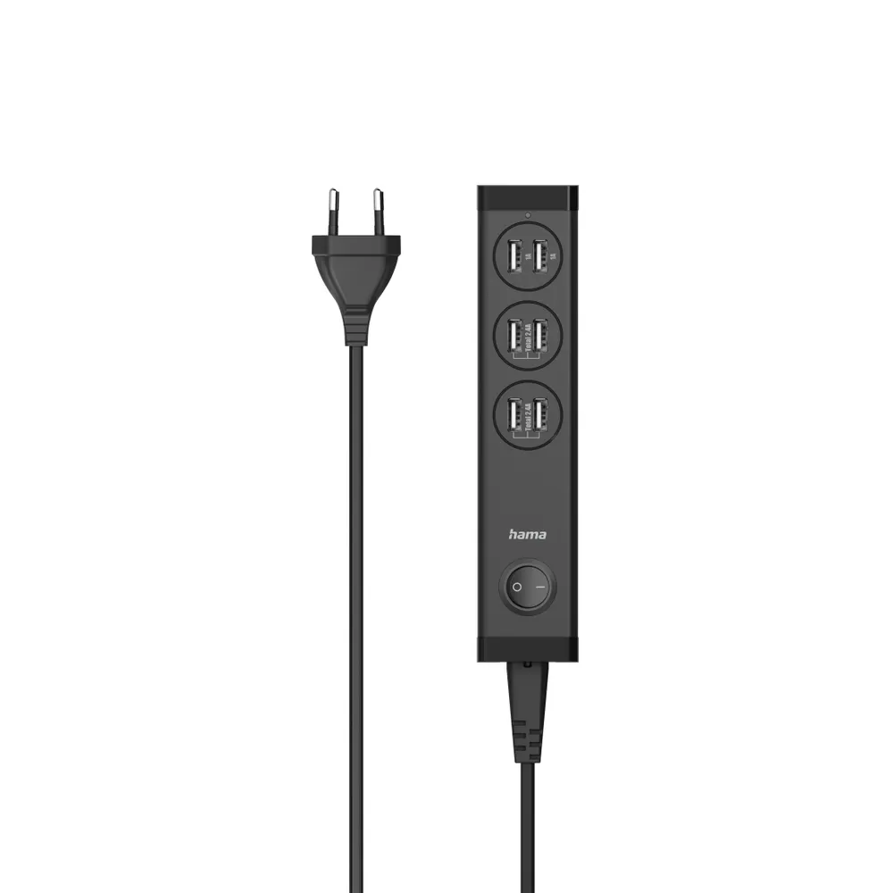 USB-Mehrfach-Ladegerät, 6 Ports USB-A für Tablets und Smartphones, 34W (00223201)
