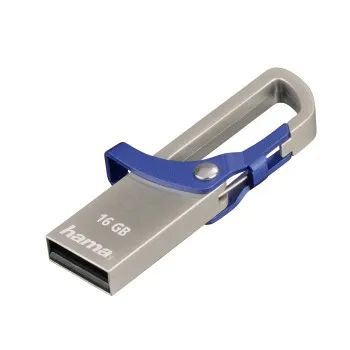 "USB-Stick ""Hook-Style"", USB 2.0, 16 GB, 15MB/s, Blau (00123920)"