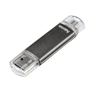 "USB-Stick ""Laeta Twin"", USB 2.0, 32GB, 10MB/s, Grau (00123925)"