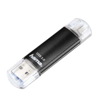 "USB-Stick ""Laeta Twin"", USB 3.0, 128GB, 40MB/s, Schwarz (00124001)"