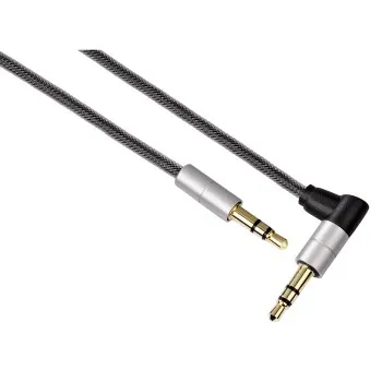 "Verbindungskabel ""AluLine"", 3,5-mm-Klinke, Stecker - Stecker 90°, 0,75 m (00080874)"