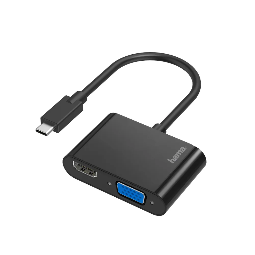 Video-Adapter, 2in1, USB-C-Stecker - VGA & HDMI™-Buchse, Ultra-HD 4K (00200313)