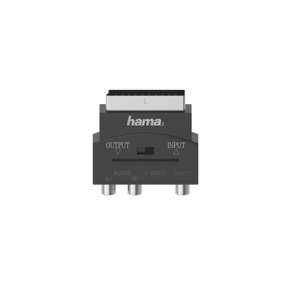 Video-Adapter, S-VHS-Kupplung/3 Cinch-Kupplungen - Scart-Stecker, 4-polig (00205268)