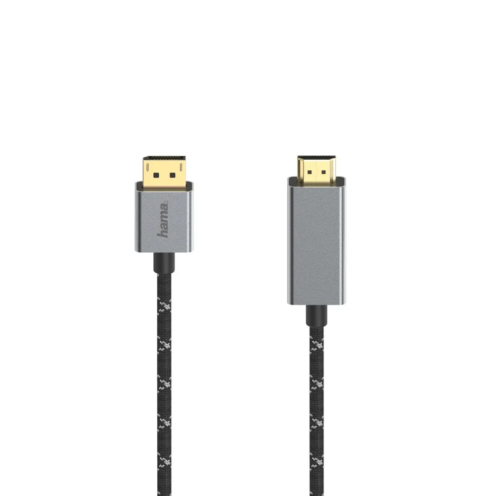 Video-Kabel, DisplayPort-St. - HDMI™-St., Ultra-HD 4K@60Hz, Alu, 1,50 m (00200506)