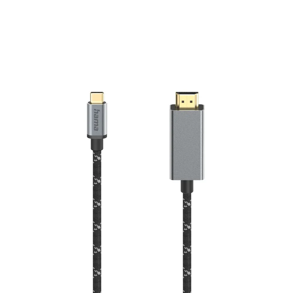 Video-Kabel, USB-C-Stecker - HDMI™-Stecker, Ultra-HD 8K@60Hz, Alu, 1,50 m (00200509)
