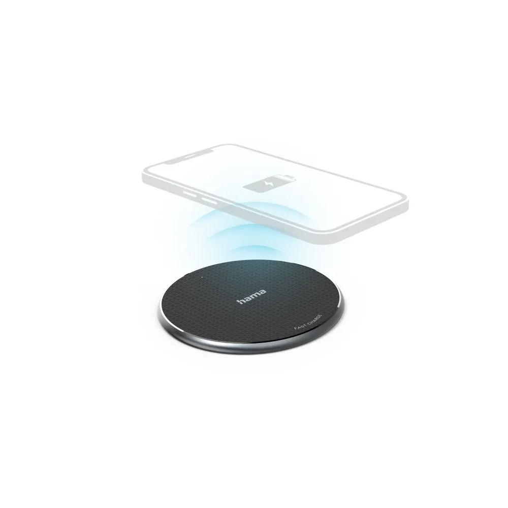 "Wireless Charger ""QI-FC10"", 10 W, kabelloses Smartphone-Ladepad, Schwarz (00201683)"