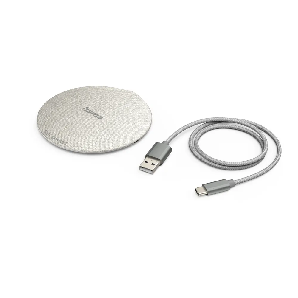 "Wireless Charger ""QI-FC10 Metal"", 10 W, kabelloses Smartphone-Ladepad, Weiß (00201679)"