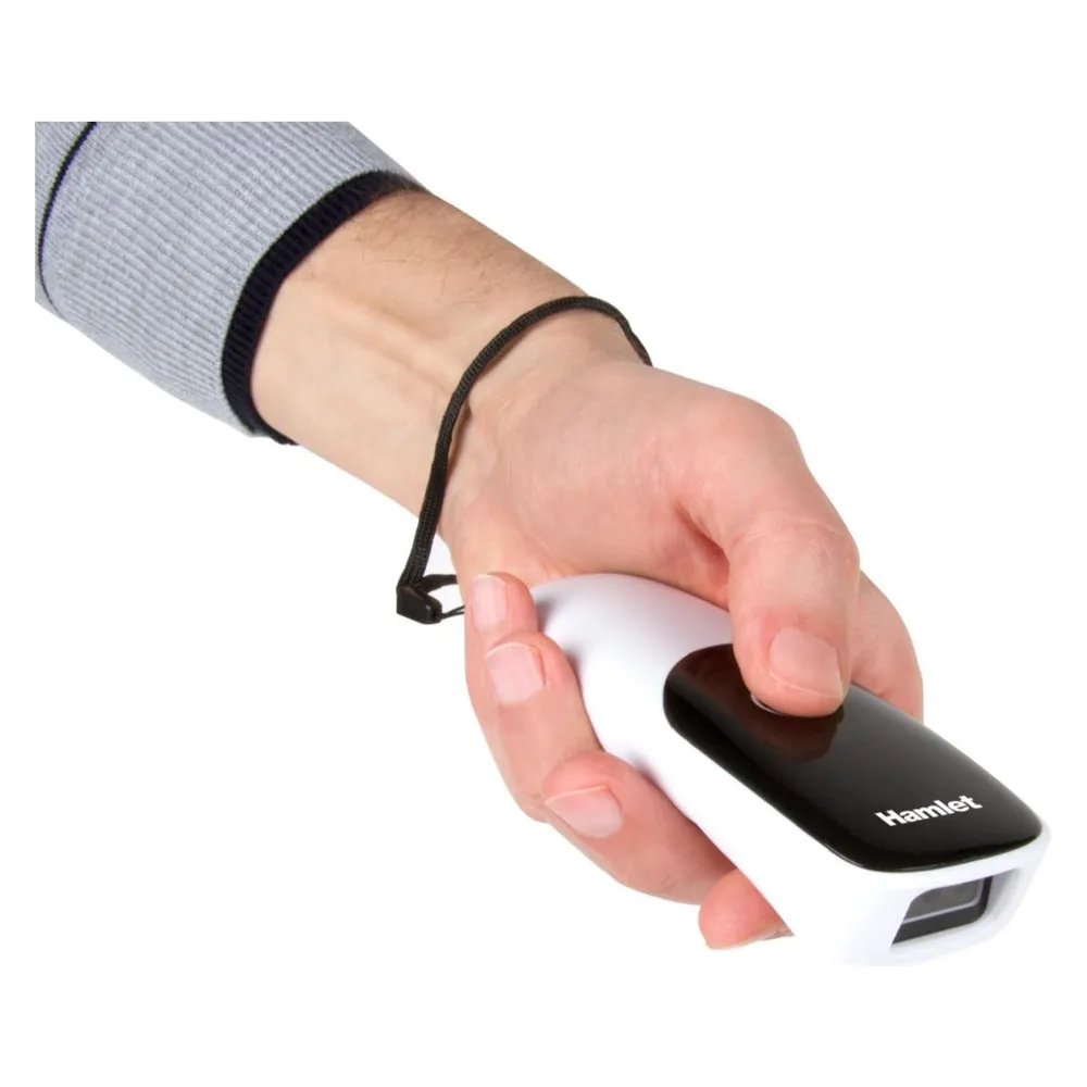 Hamlet HBCS-2DUWB Barcode-Lesegerät Handlesegerät für Barcodes 1D/2D Schwarz, Weiss