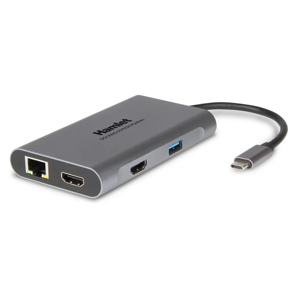 Hamlet HDKC-PD400H Portreplikator und Dockingstation für Notebooks Verkabelter USB 3.2 Gen 1 (3.1 Ge