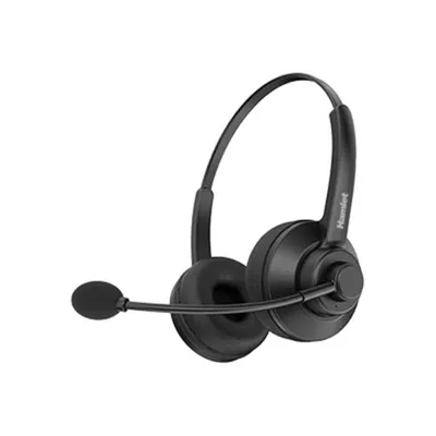 Hamlet HHEADM-BTS kabellose Bluetooth Kopfhörer für Anrufe und Musik schwarz