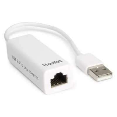 Tarjeta de Red Hamlet HNU2F100 USB 100 Mbit/s Blanco para PC/Notebook