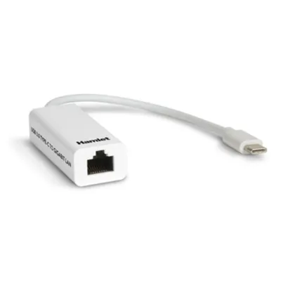 Tarjeta de Red Hamlet HNU3GIGATC USB Typ C 1000 Mbit/s Kabelgebunden Weiß