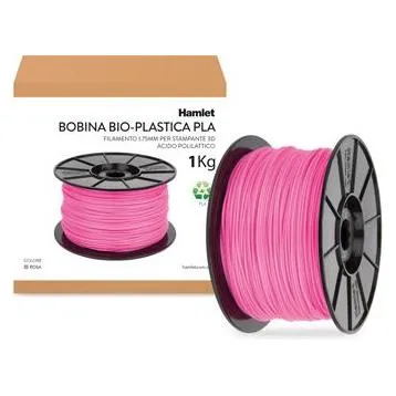 Hamlet Filament-Rolle für 3D-Drucker Bio-Plastic Pink 1kg