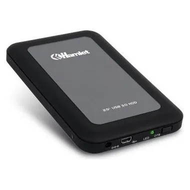Hamlet USB 3.0 Mirror Disk externe Box für 2,5" SATA Festplatten schwarz