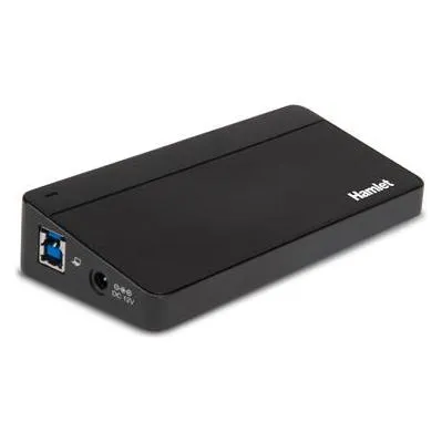 Hamlet XHUB70036 USB 3.2 Gen 1 (3.1 Gen 1) Typ-B Schnittstellen-Hub 5000 Mbit/s Schwarz