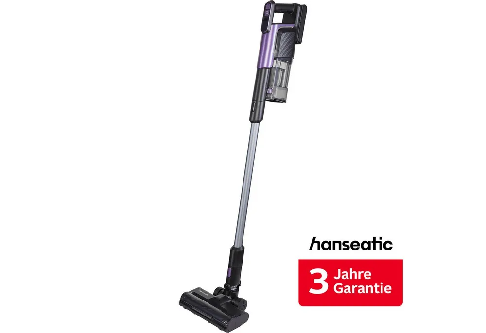Hanseatic Akku-Bodenstaubsauger HVS330700VBCJ inkl. Turbobürste, Wandhalterung, 700 ml Staubkapazität, 330 W, beutellos, inkl. 3 Jahre Herstellergarantie