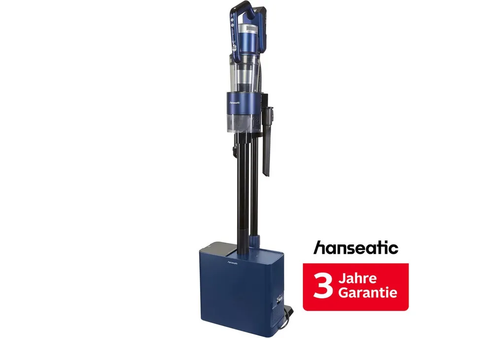 Hanseatic Akku-Stielstaubsauger HVSS350600SMC mit Absaugstation, bis zu 60 min. Akkulaufzeit, 350 W, beutellos, inkl. 3 Jahre Herstellergarantie