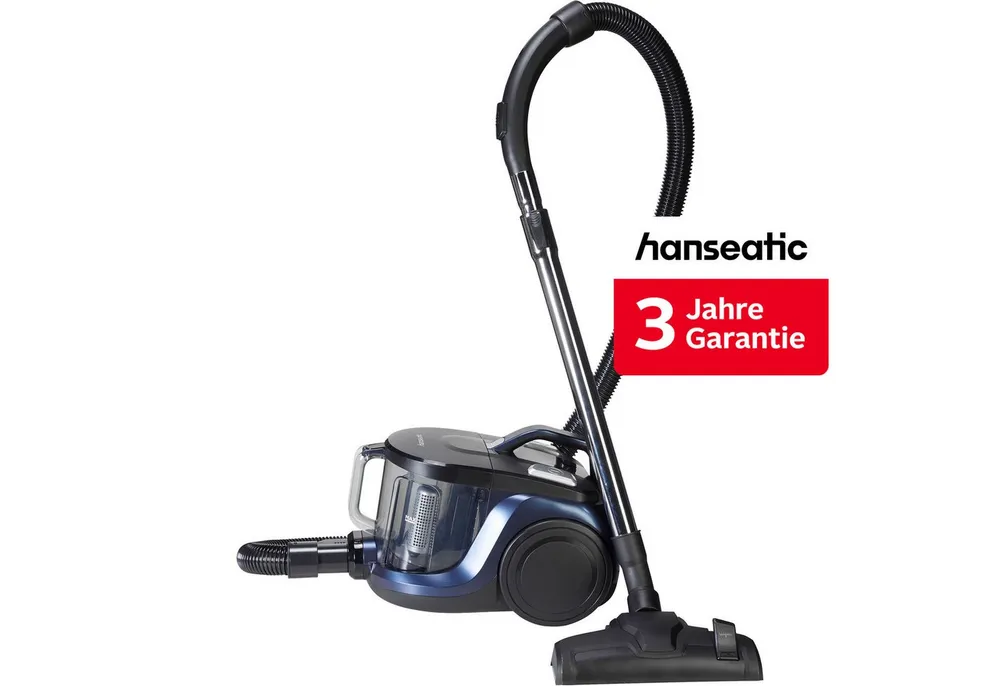 Hanseatic Bodenstaubsauger Auf Knopfdruck leerbar, Freistehfunktion, beutellos, 850 W, beutellos, inkl. 3 Jahre Herstellergarantie
