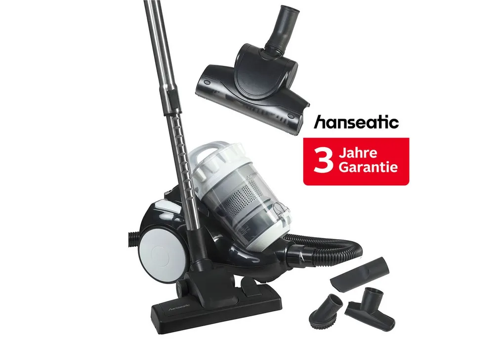 Hanseatic Bodenstaubsauger Edition, hohe Saugkraft dank Zyklonentechnologie, 600 W, beutellos, inkl. 3 Jahre Herstellergarantie