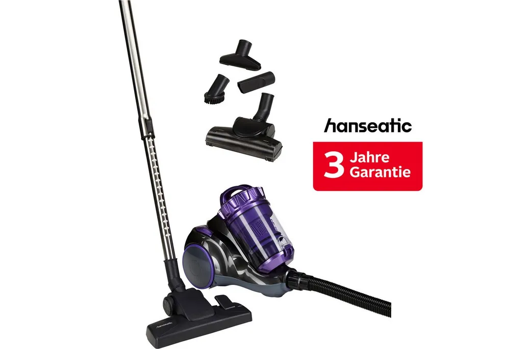 Hanseatic Bodenstaubsauger Edition, hohe Saugkraft dank Zyklonentechnologie, 600 W, beutellos, inkl. 3 Jahre Herstellergarantie