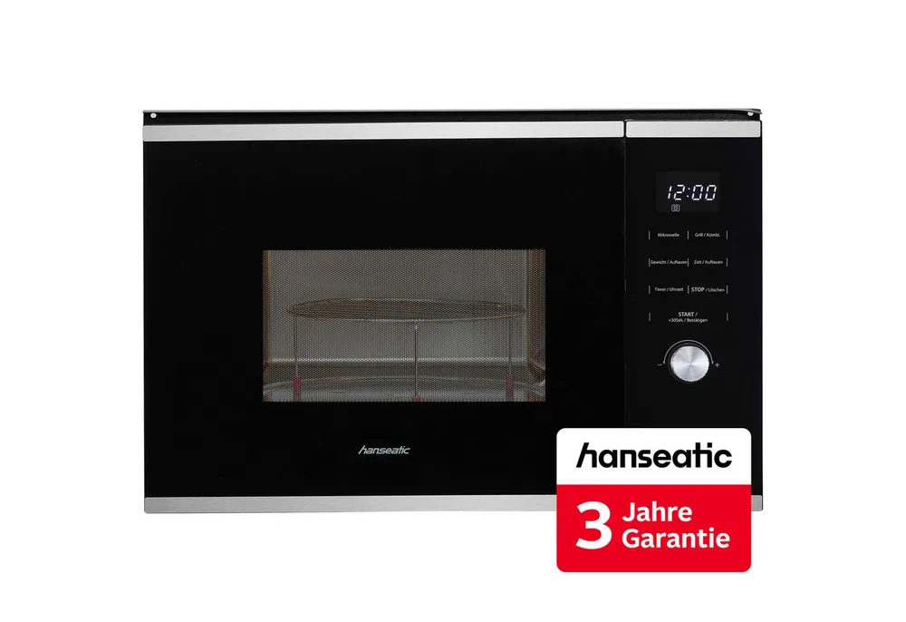 Hanseatic Einbau-Mikrowelle TG925HS6, Grill, Mikrowelle, 25 l, inkl. 3 Jahre Herstellergarantie