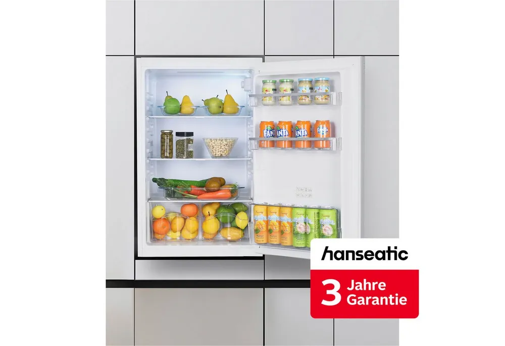 Hanseatic Einbaukühlschrank HEKS8854E, 88 cm hoch, 54 cm breit, inkl. 3 Jahre Herstellergarantie