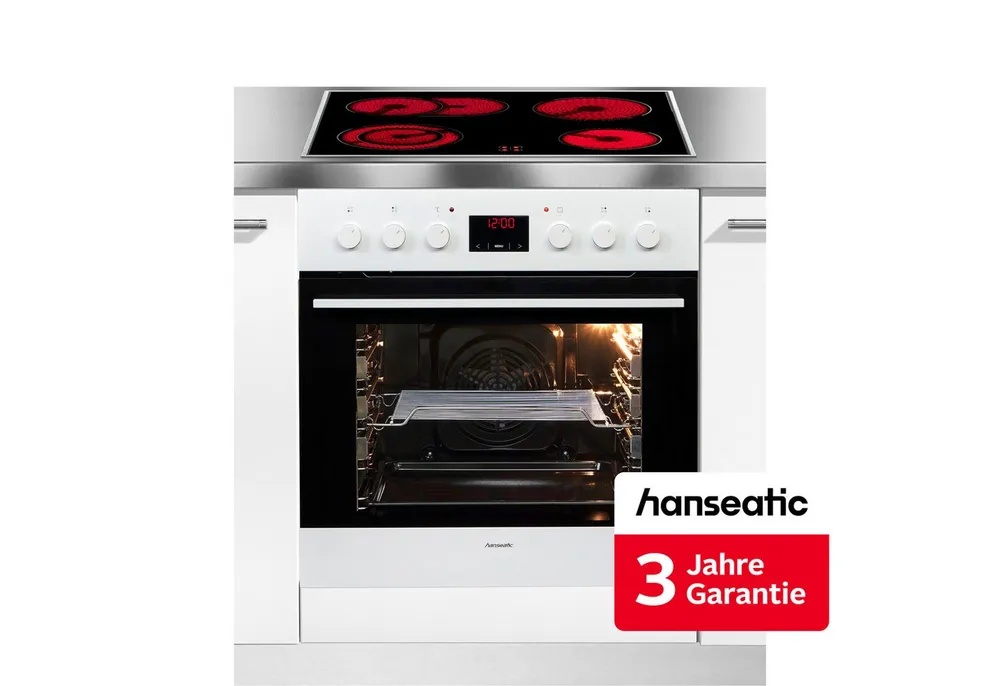 Hanseatic Elektro-Herd-Set 2022C(G)3.334eEHiTsDpHbW, inkl. 3 Jahre Herstellergarantie