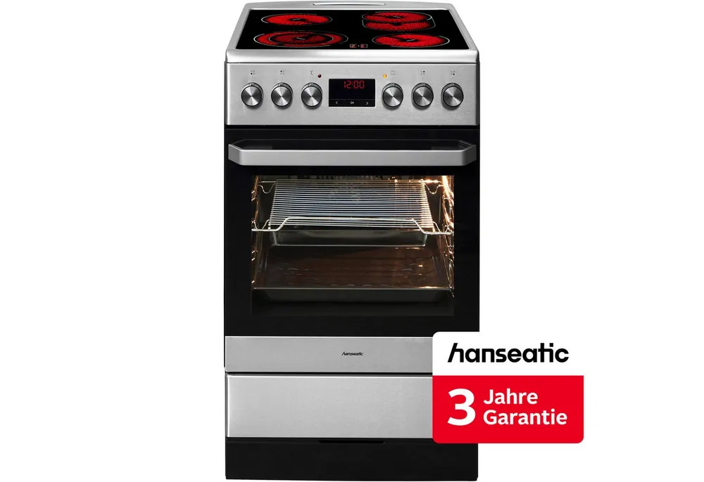 Hanseatic Elektro-Standherd 5022CE3.313eEHiTaDW, inkl. 3 Jahre Herstellergarantie