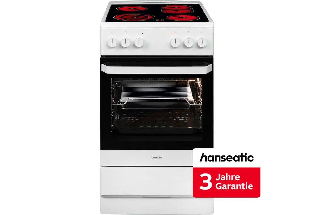 Hanseatic Elektro-Standherd 5022CE3.313eED(W), inkl. 3 Jahre Herstellergarantie