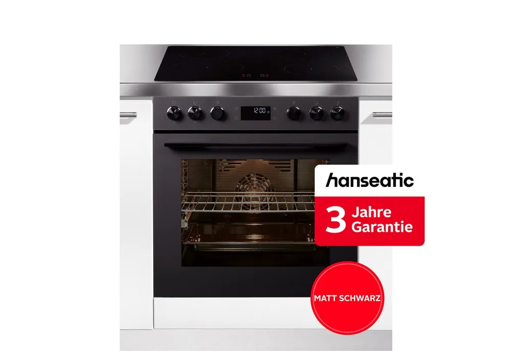 Hanseatic Induktions Herd-Set HBCO7210A1MB+HI46074C, inkl. 3 Jahre Herstellergarantie