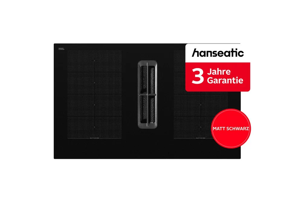 Hanseatic Kochfeld mit Dunstabzug HDI4B9074SBMB, inkl. 3 Jahre Herstellergarantie