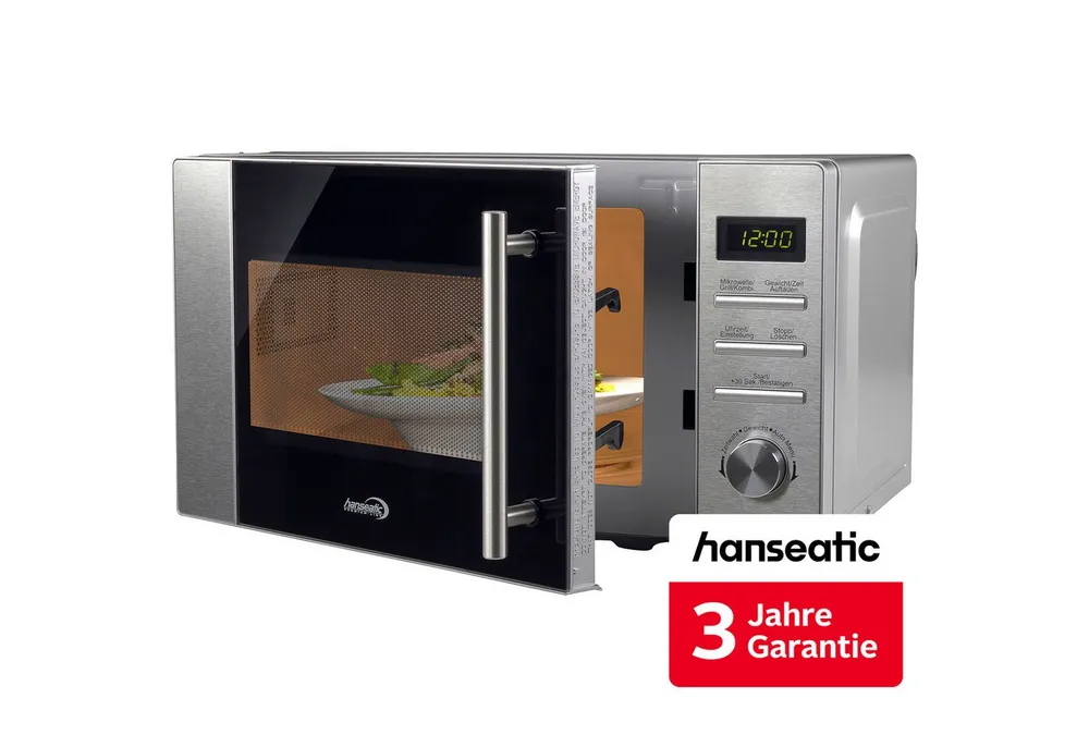 Hanseatic Mikrowelle 656920, Grill, 20 l, inkl. 3 Jahre Herstellergarantie