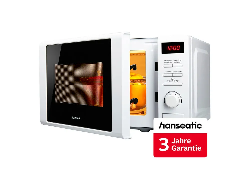 Hanseatic Mikrowelle AG720CGE-PM, 2 in 1, Grill, Mikrowelle, 20 l, inkl. 3 Jahre Herstellergarantie