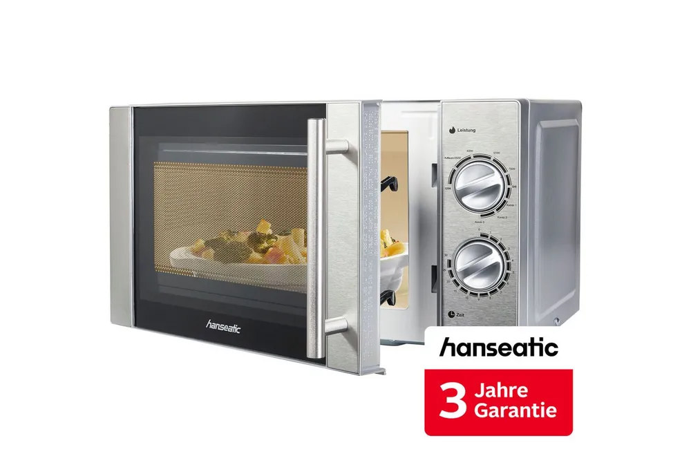 Hanseatic Mikrowelle D70H20L-DB(A13), 2 in 1, Grill, 20 l, inkl. 3 Jahre Herstellergarantie