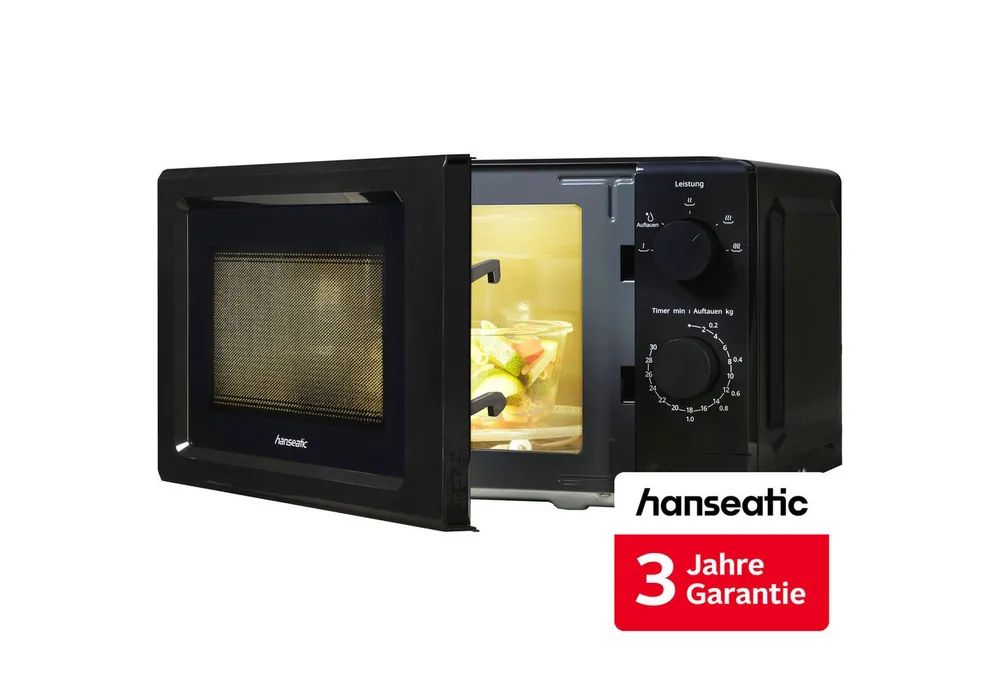 Hanseatic Mikrowelle HM19B1M, Mikrowelle, 19 l, inkl. 3 Jahre Herstellergarantie
