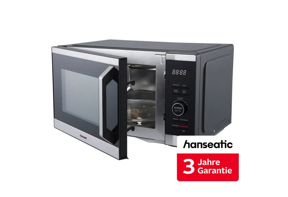 Hanseatic Mikrowelle HM26SB3M, mit Airfry-Funktion, Umluft, Mikrowelle, Heißluft, 26 l, inkl. 3 Jahre Herstellergarantie